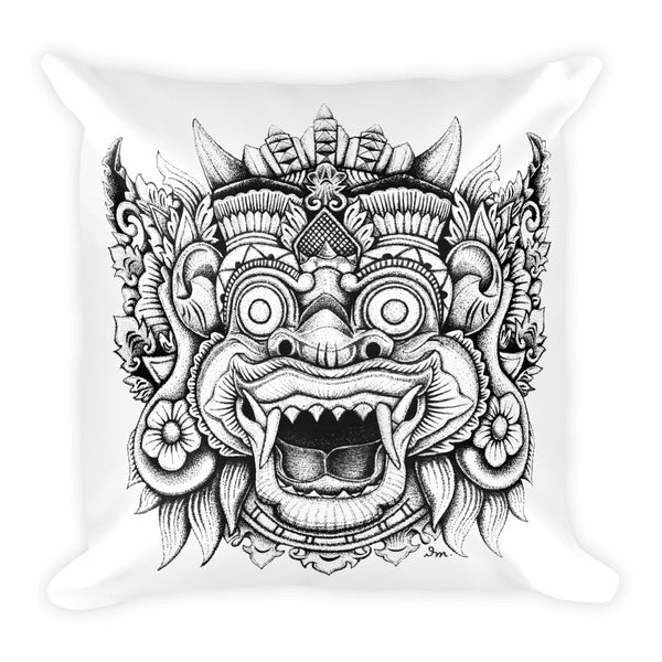 Balinese Mask Square Pillow
